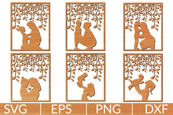 Mom and Daughter Wall Art Laser Cut SVG
