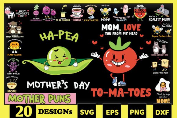Mother Puns Bundle SVG: 20 Designs That Stitch With Charm